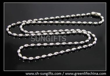 Fashion metal nickel plated rice chain with custom size